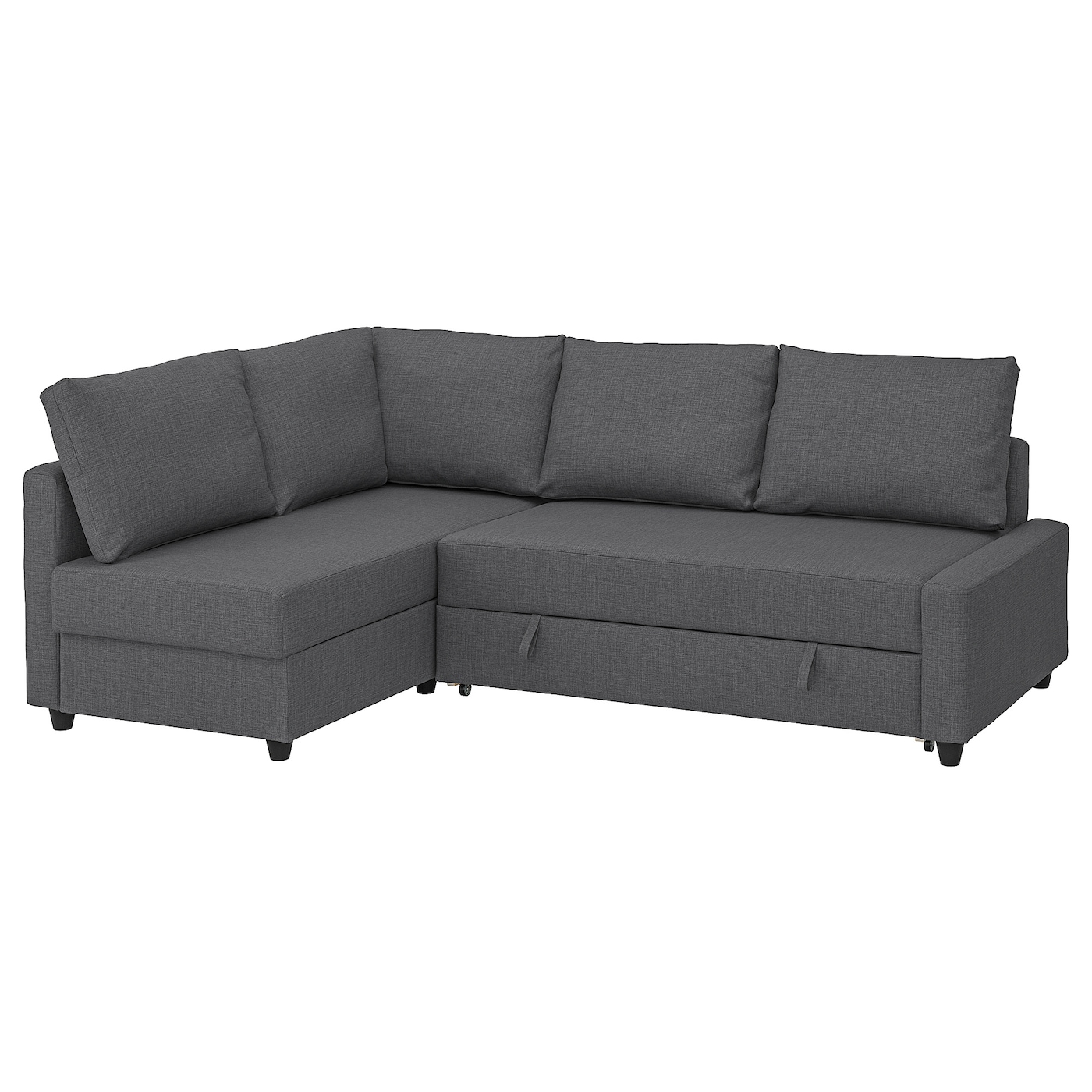 диван кровать угловой ткань непал гранд 7 ФРИХЕТЭН Диван-кровать угловой + место для хранения, дополнительные подушки спинки в комплекте/Скифтебо темно-серый FRIHETEN IKEA