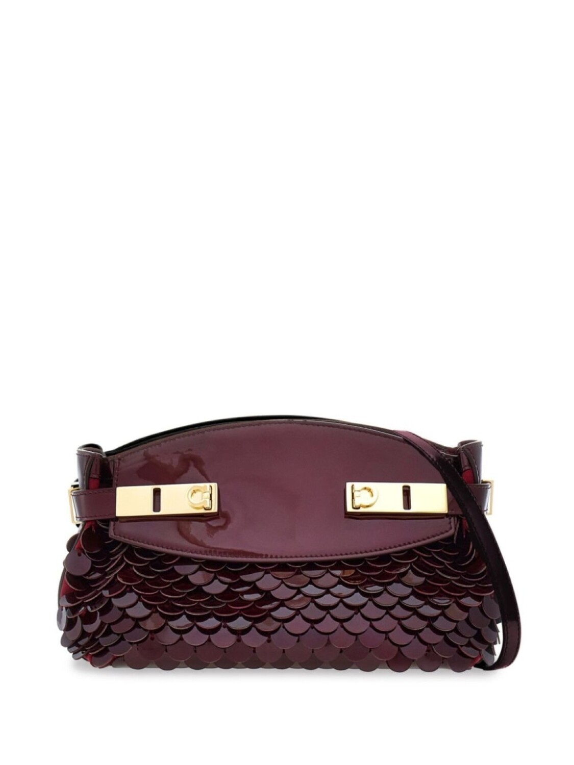 

Ferragamo маленькая сумка Hug с пайетками, красный