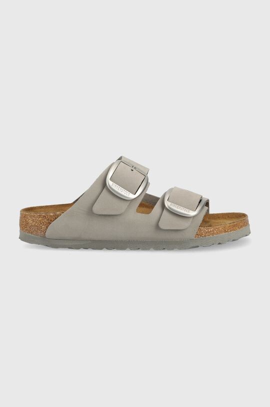 

Замшевые шлепанцы Arizona с большой пряжкой Birkenstock, серый