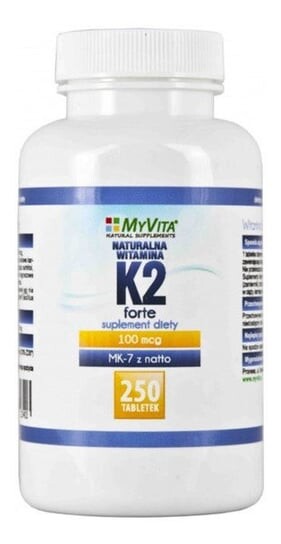 

MyVita, Витамин К2 форте + МК-7 с натто, 250 таблеток