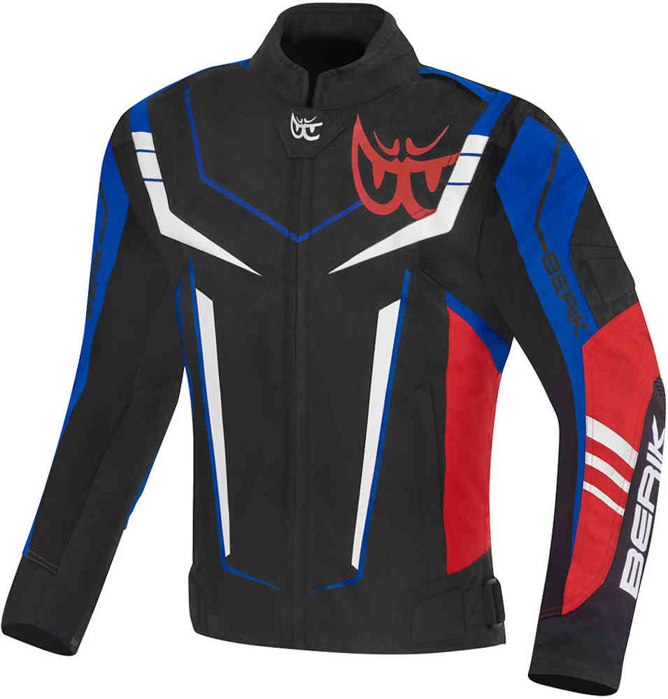 Водонепроницаемая мотоциклетная текстильная куртка Radic Evo Plus Berik, черный/белый/синий/красный