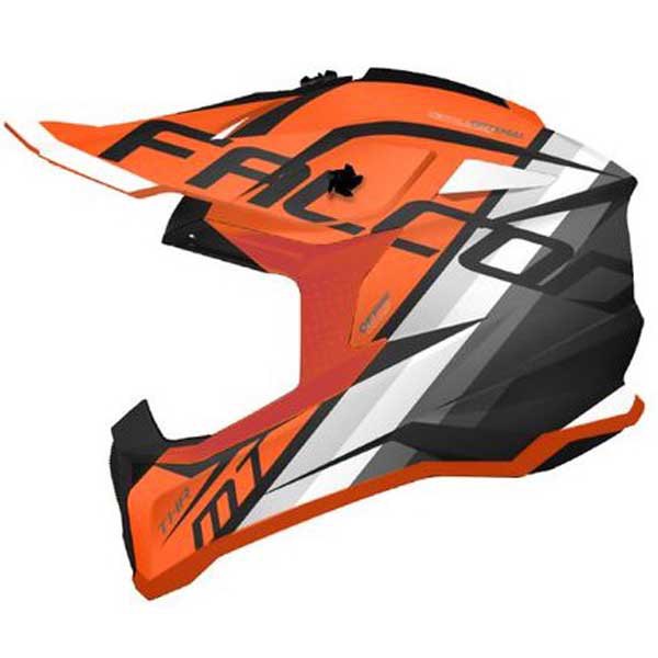 Шлем для мотокросса MT Helmets Falcon Thr B4, оранжевый