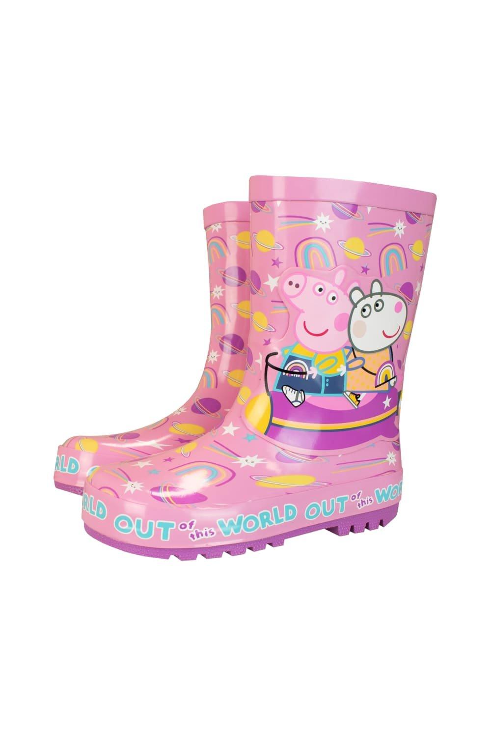 Резиновые сапоги Peppa Pig, розовый мешок для сменной обуви свинка пеппа