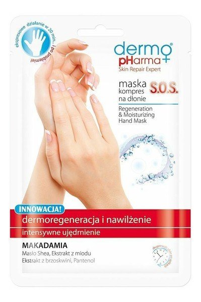 

Dermo Pharma, маска-компресс для рук, дермогенерация и увлажнение S.O.S., 250 г