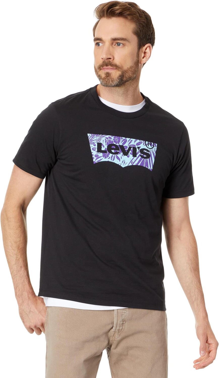 

Футболка с круглым вырезом и графическим рисунком Levi's, цвет SSNL Fill Batwing Caviar