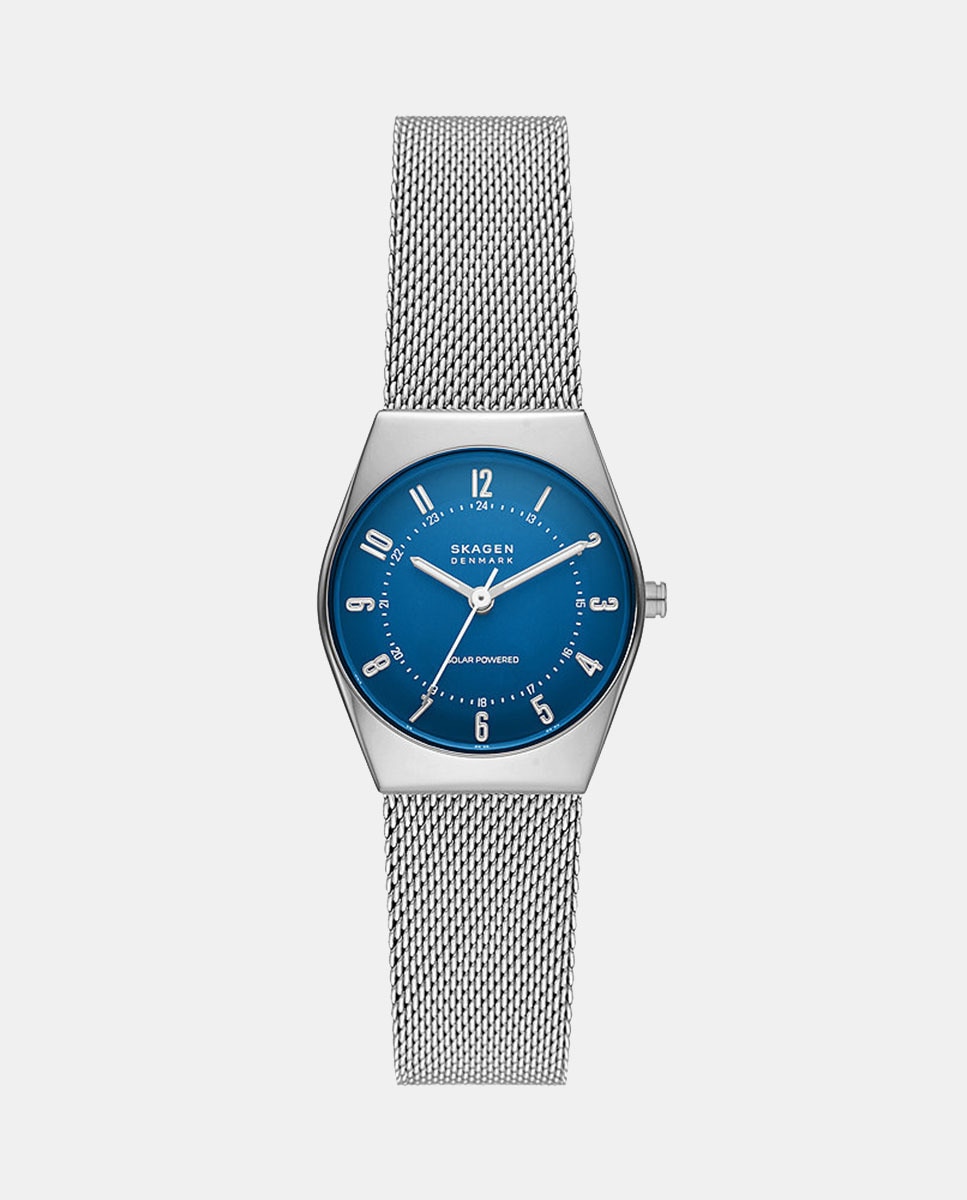 Grenen Lille Solar SKW3080 женские часы со стальной сеткой Skagen, серебро ремешок skagen 456srm без логотипа