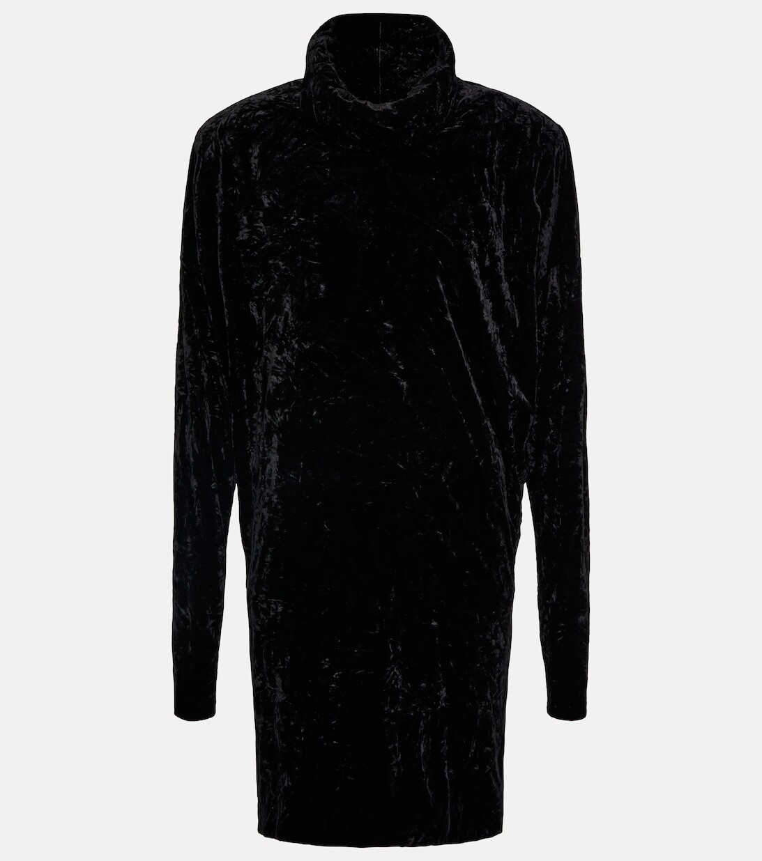 

Бархатный топ с воротником-хомутом SAINT LAURENT, черный