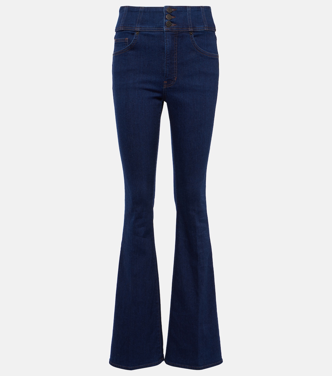 Расклешенные джинсы beverly с высокой посадкой Veronica Beard, синий расклешенные джинсы carly со средней посадкой veronica beard цвет sierra blue
