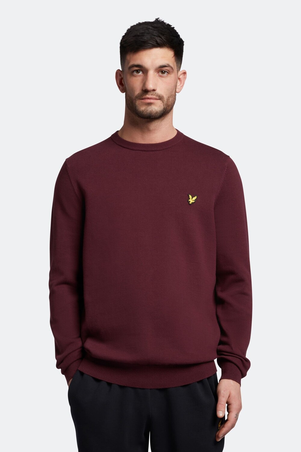 

Красный хлопковый свитер с круглым вырезом Lyle & Scott, красный