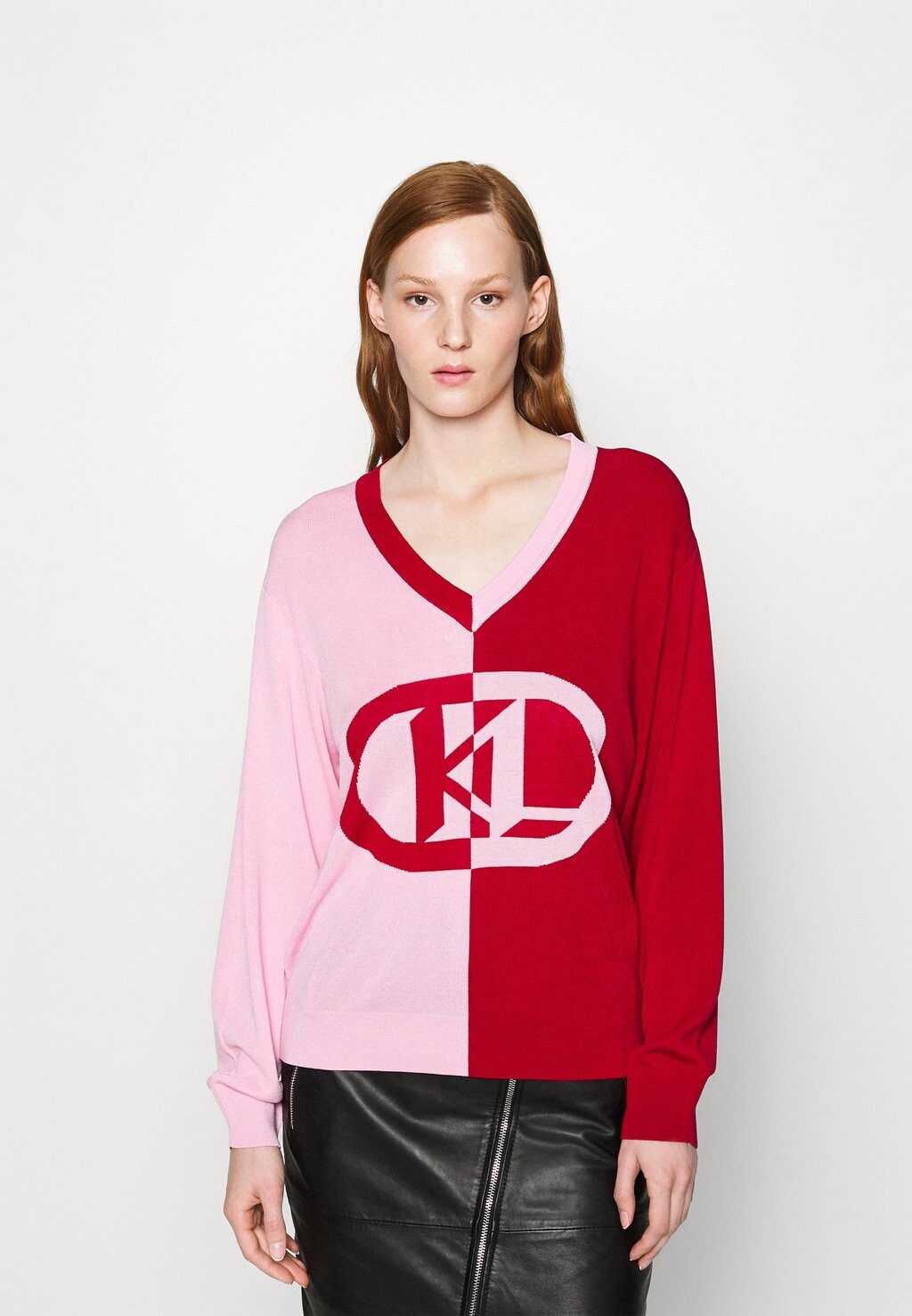 

Свитер KARL LAGERFELD, красный/розовый
