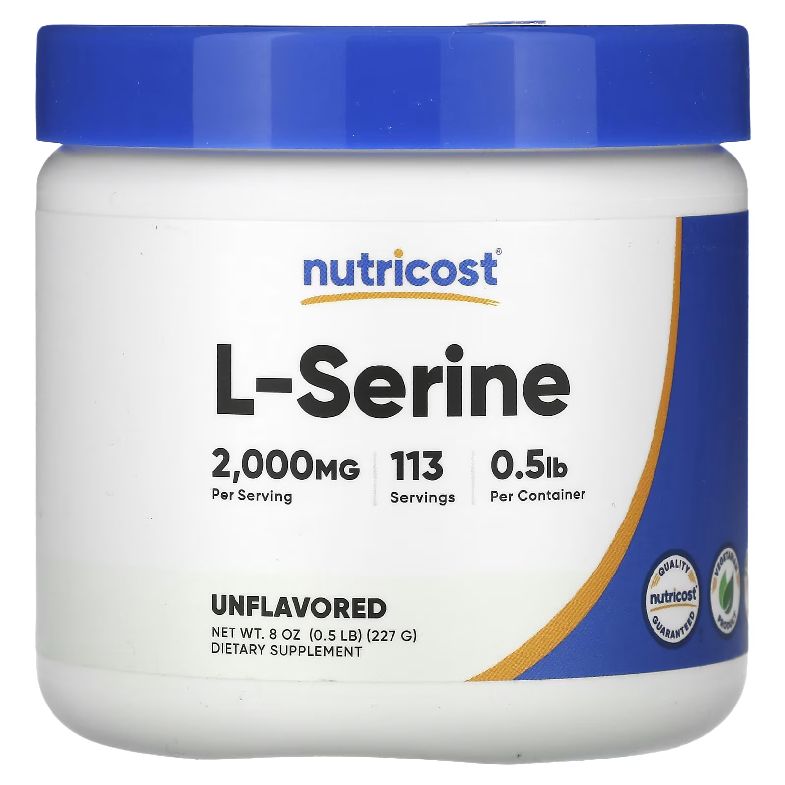 L-серин в порошке без вкуса, 8 унций (227 г) Nutricost l карнозин nutricost без вкуса 50 г
