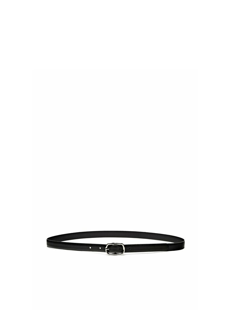 

Ремень With An Oval Buckle Massimo Dutti, черный
