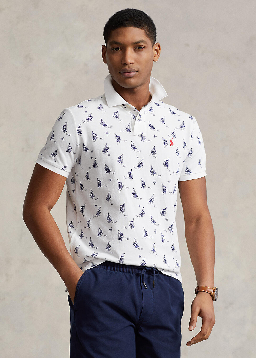 

Рубашка поло Slim Fit Sailboat Mesh на заказ