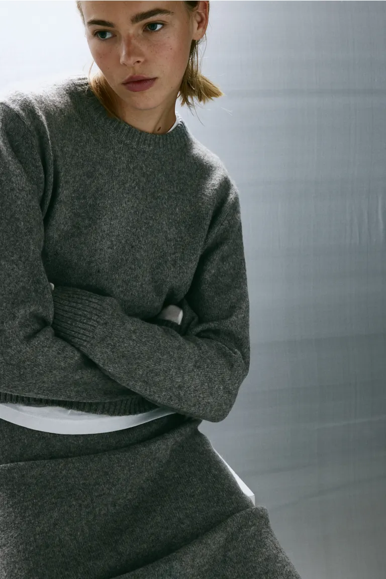 

Вязаная юбка H&M, серый