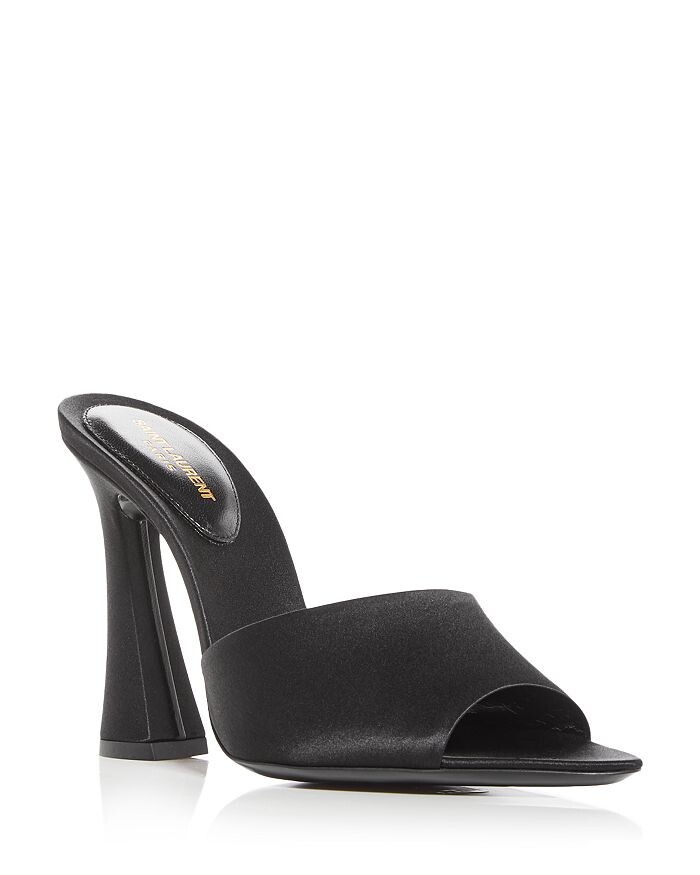 

Женские атласные босоножки на блочном каблуке Saint Laurent