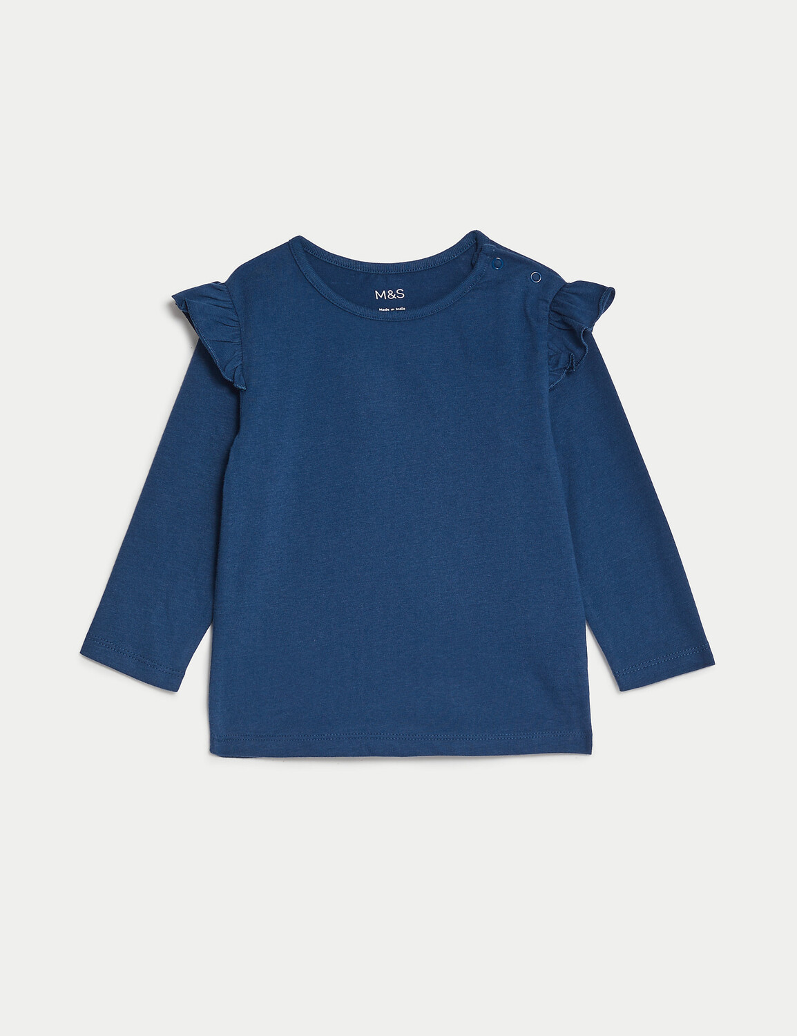 

Топ из чистого хлопка (0–3 года) Marks & Spencer, крем