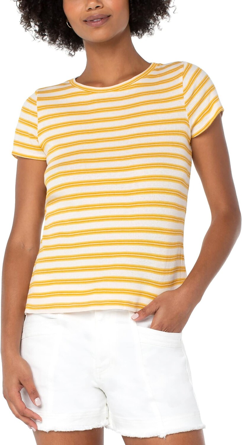 

Футболка Liverpool Los Angeles Slim Fit Crew Neck, цвет Yellow Multi Stripe