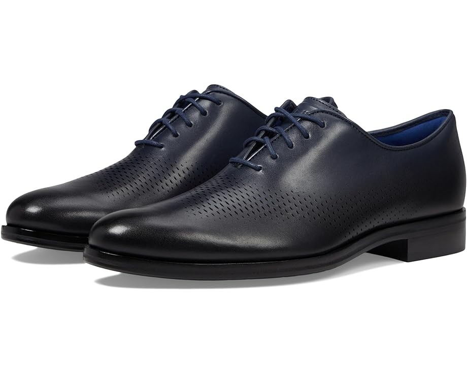 Оксфорды Cole Haan Washington Grand Laser Wing Oxford, цвет Marine Blue Gradient/Black