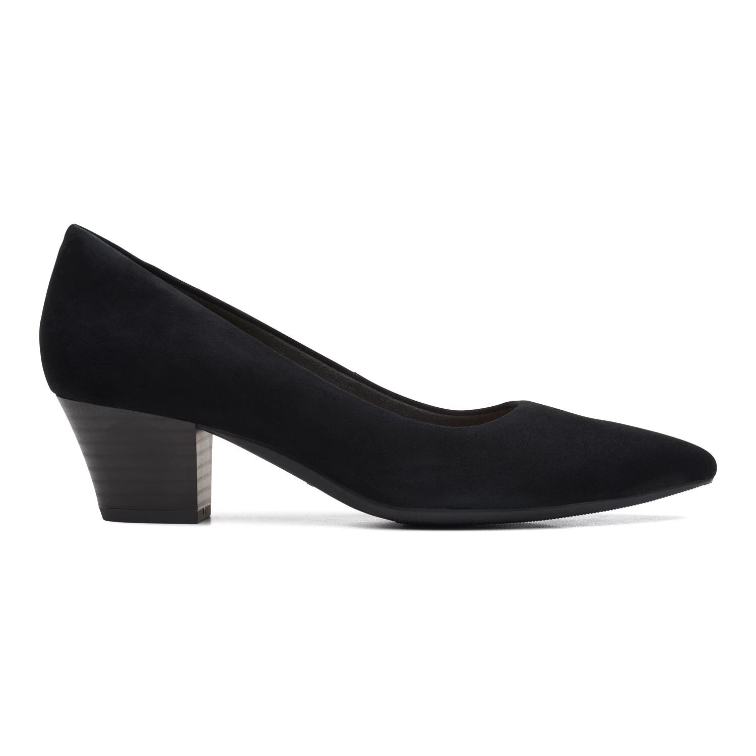 

Женские замшевые туфли на каблуке Clarks Teresa Step Clarks, черный