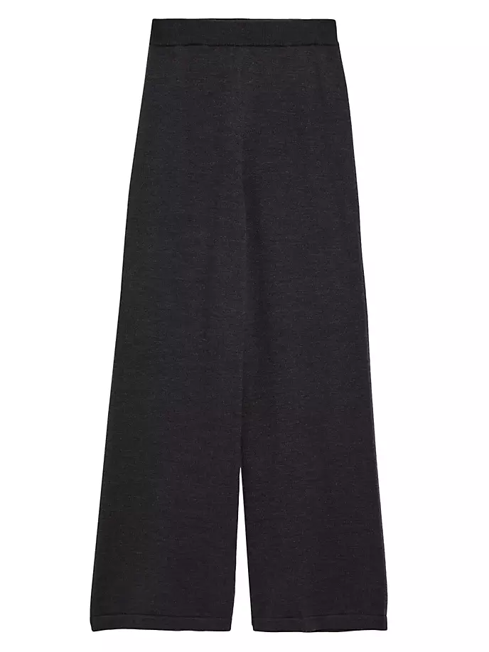 

Шерстяные брюки без застежек Max Mara Leisure, серый