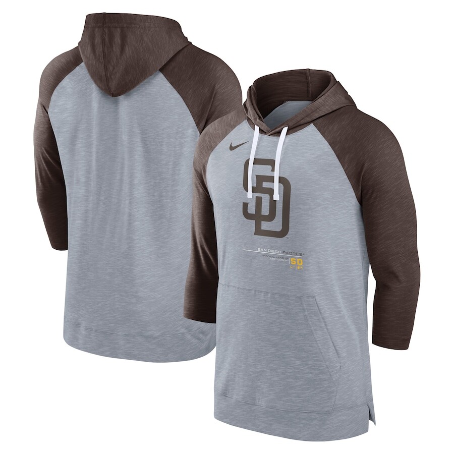 

Пуловер с капюшоном Nike San Diego Padres, серый
