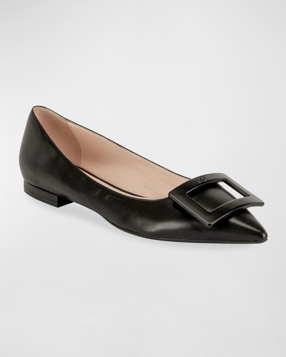 

Кожаные балетки Gommettine с пряжкой в ​​тон Roger Vivier