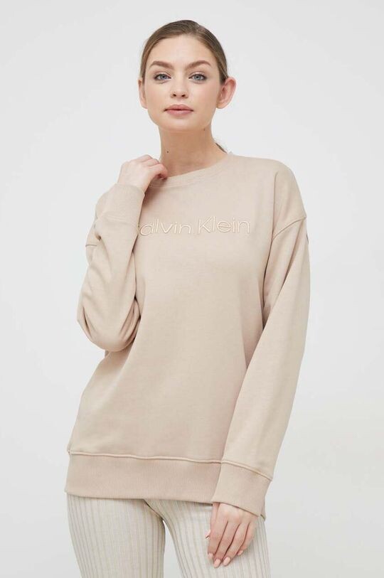 

Хлопковая толстовка Calvin Klein, бежевый