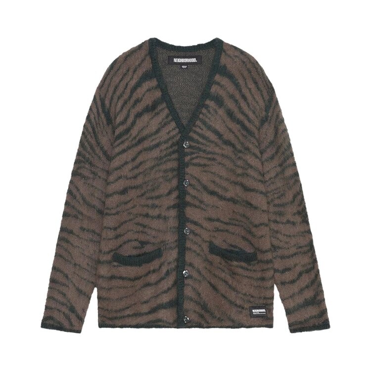

Кардиган Neighborhood Tiger Pattern Mohair Cardigan, коричневый