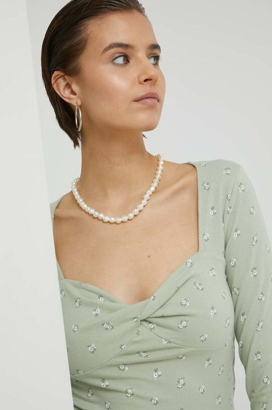 

Компания Холлистер длинный рукав Hollister Co., бирюзовый