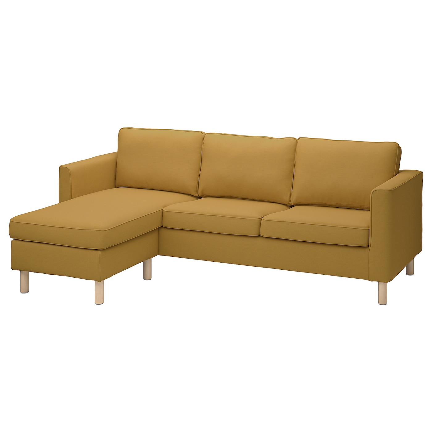 4 шт комод комод шкаф диван сменные ножки диван подставка для кресла ножки деревянные ножки для стола ПЭРУП 3-местный диван + диван, Виссле желто-коричневый PÄRUP IKEA