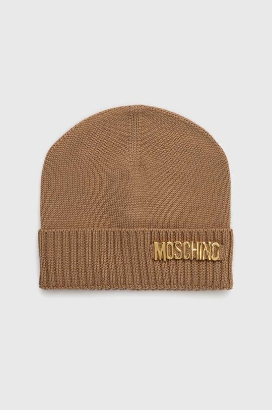 

Шерстяная шапка Moschino, бежевый