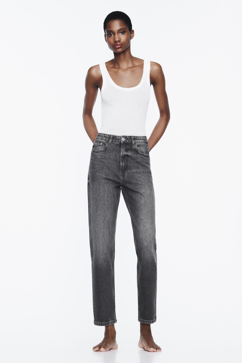 

Джинсы мом z1975 ZARA, серый