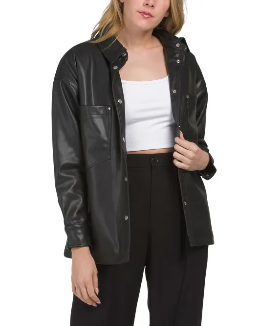 

Куртка из искусственной кожи с длинными рукавами Juicy Couture, цвет Night