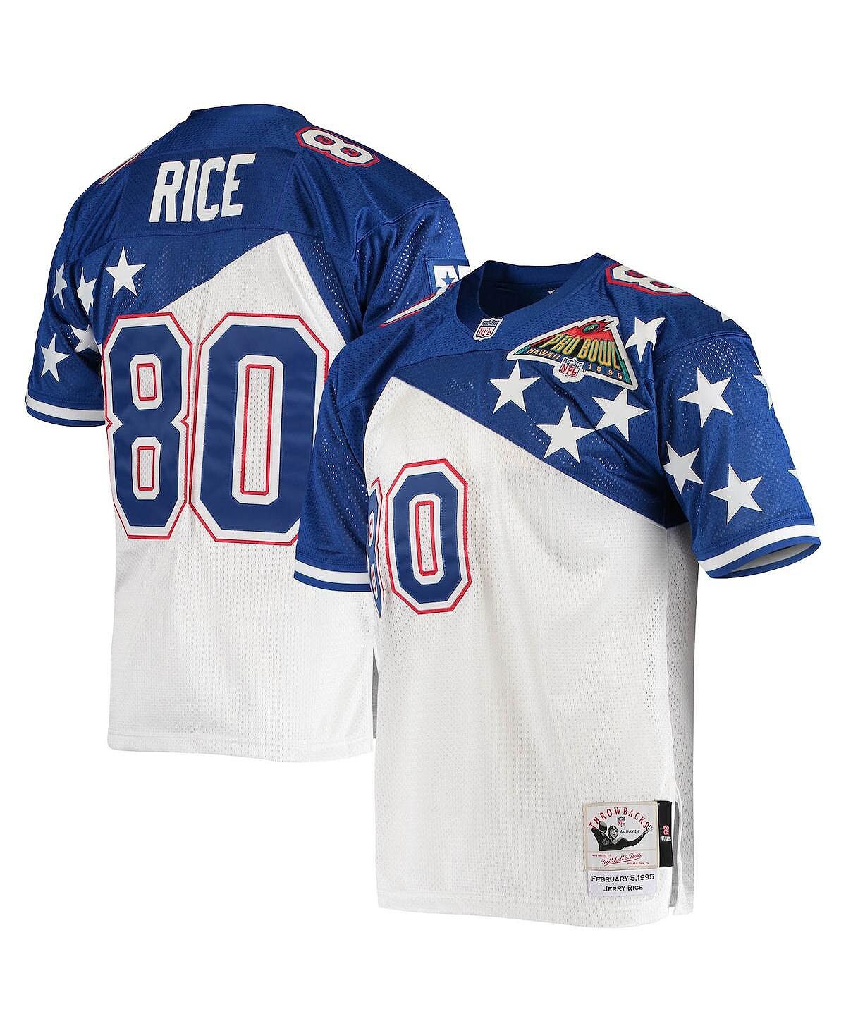 

Мужское джерри Jerry Rice белое, синее NFC 1994 Pro Bowl Authentic Джерси Mitchell & Ness, Синий