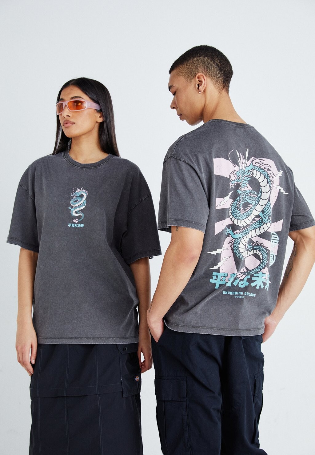 

Футболка с принтом JORGALAXY TEE CREW NECK UNISEX Jack & Jones, цвет raven