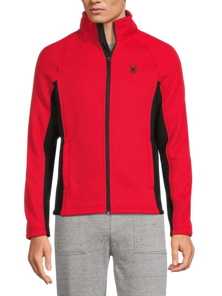 Куртка Steller на молнии с цветными блоками Spyder, красный цена и фото