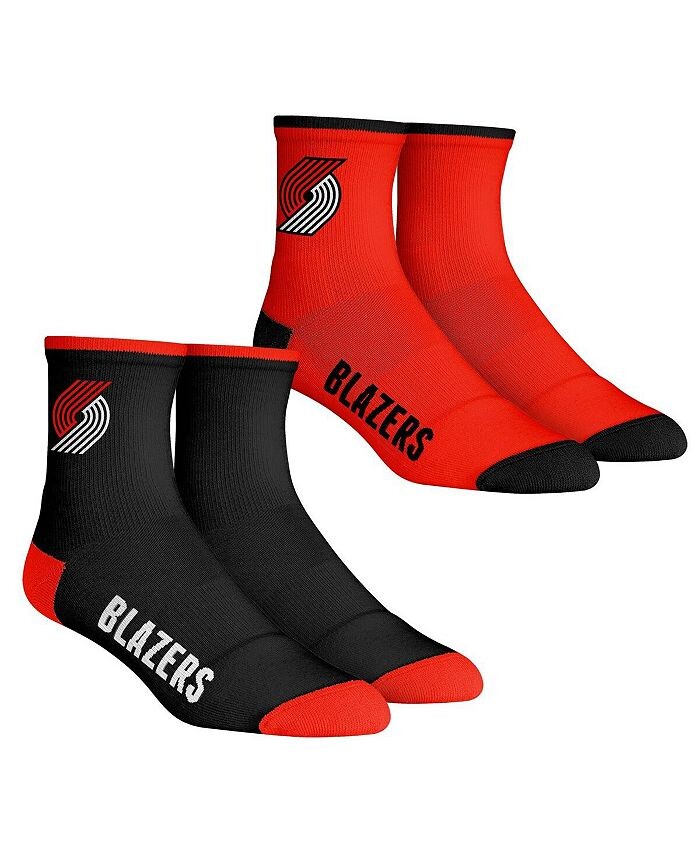 

Мужские носки Portland Trail Blazers Core Team, комплект из 2 носков длиной четверть длины Rock 'Em, черный
