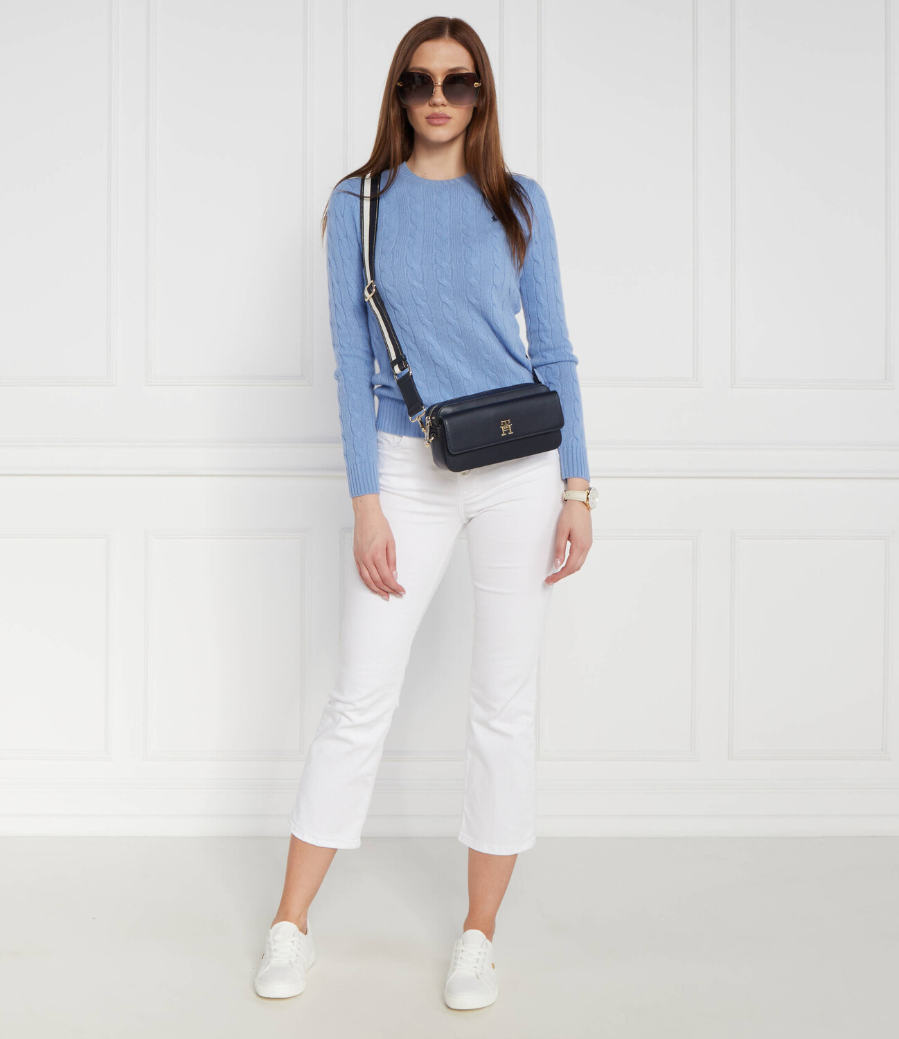 

Свитер из шерсти POLO RALPH LAUREN JULIANNA Slim Fit, небесно-голубой