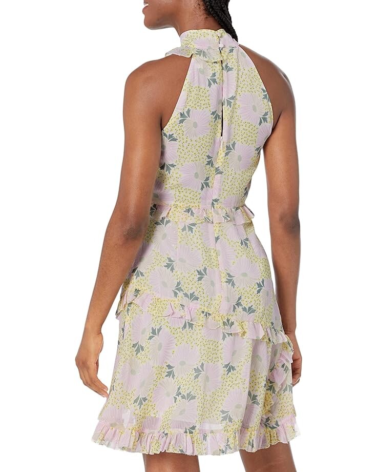 

Платье Ted Baker Suttonn Twist Neck Frill Detail Mini Dress, цвет Light Yellow