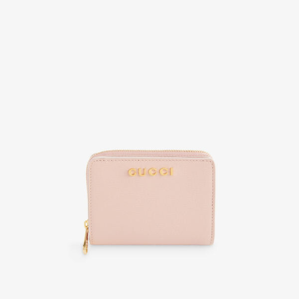 

Кожаный кошелек с логотипом Gucci, розовый