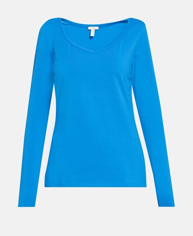 

Органик топ с длинными рукавами edc by Esprit, синий