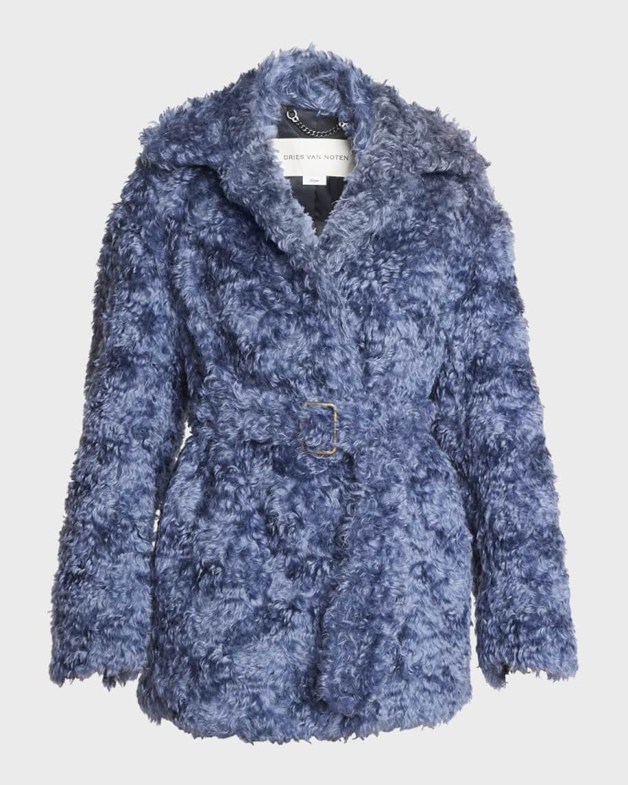 

Пальто Vendas из мохера с поясом Dries Van Noten, Серый