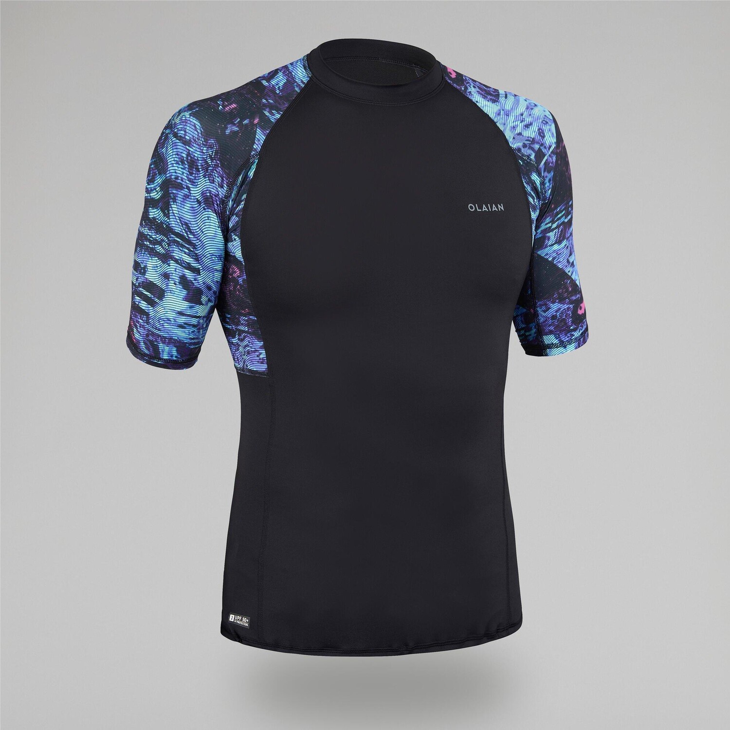

Футболка Decathlon Surfing 500 с короткими рукавами и защитой от ультрафиолета Top Palmeraie Olaian, черный