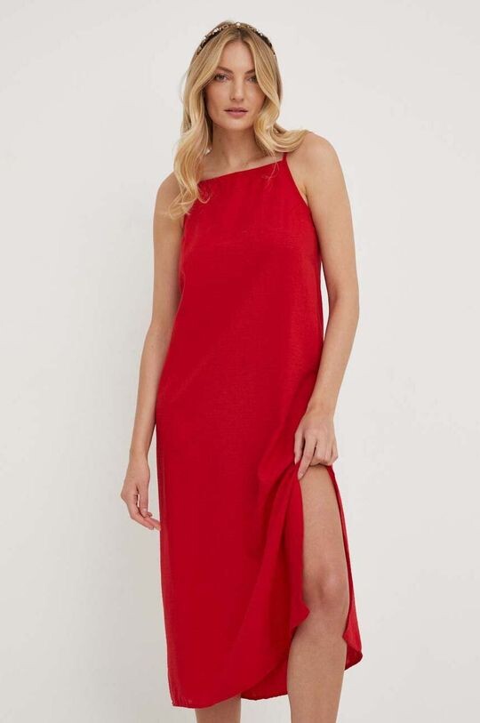

Платье из смесового льна Answear Lab, красный