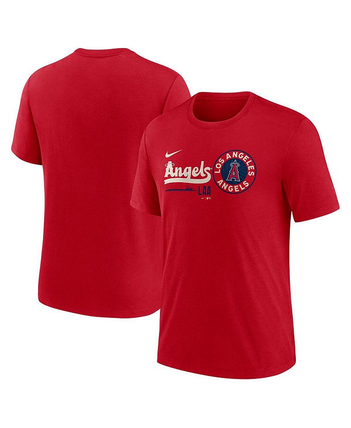 

Мужская футболка Los Angeles Angels City Connect Tri-Blend Nike, красный