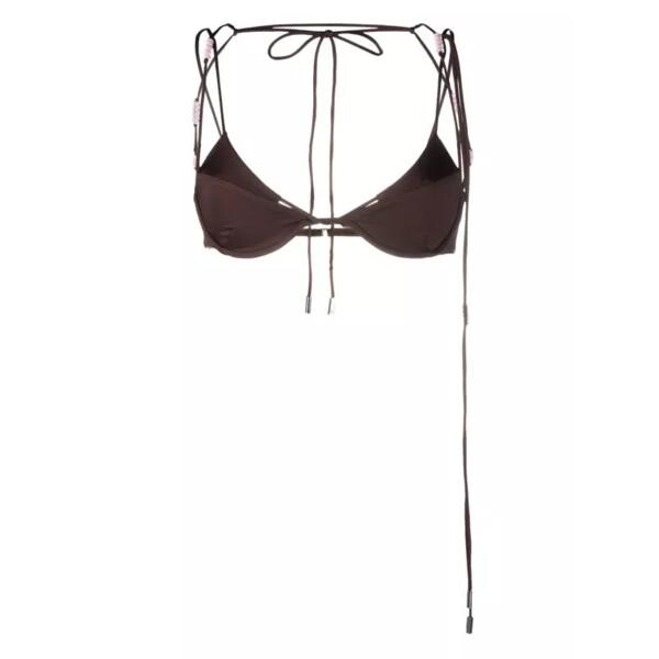 

Купальник dark le haut de maillot barco bikini top Jacquemus, коричневый