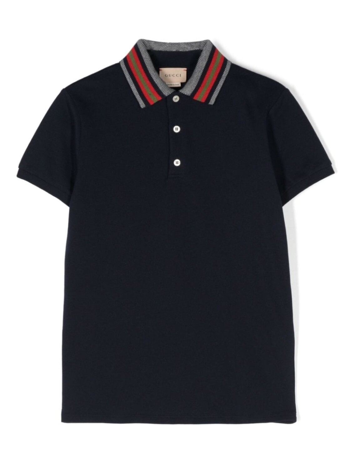 

Gucci Kids рубашка поло с отделкой Web, синий