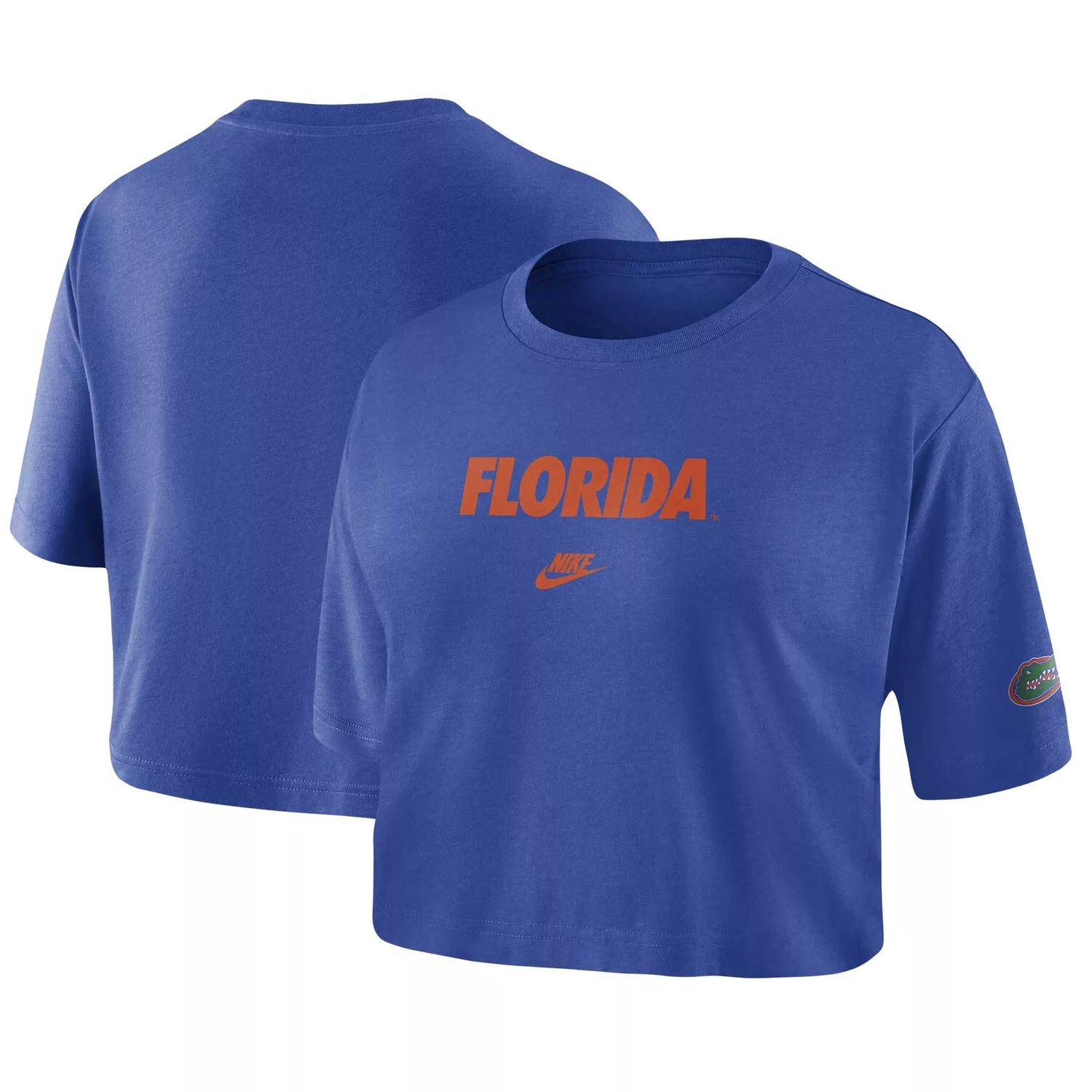 Женская укороченная футболка с надписью Nike Royal Florida Gators Nike