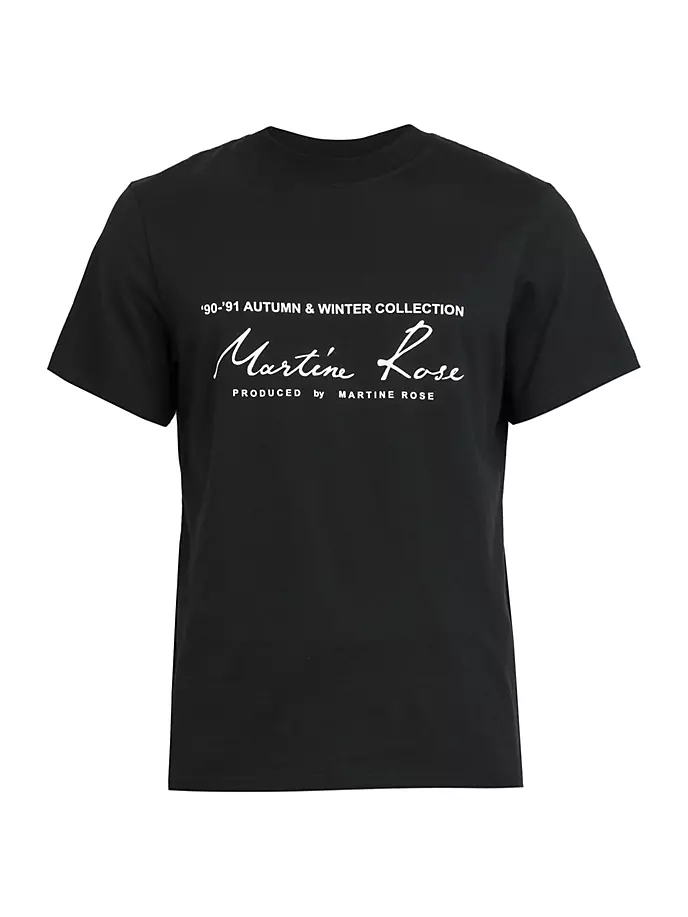 

Хлопковая футболка с логотипом Martine Rose, черный