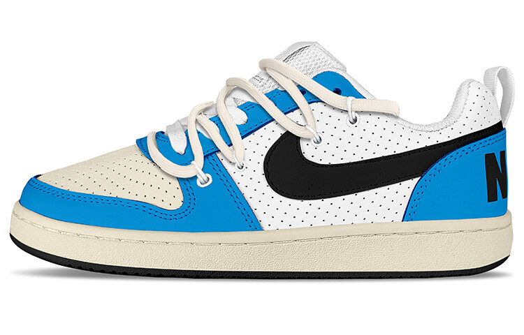 

Кроссовки Nike Court Borough Skateboarding Shoes Men Low-top Beige, синий